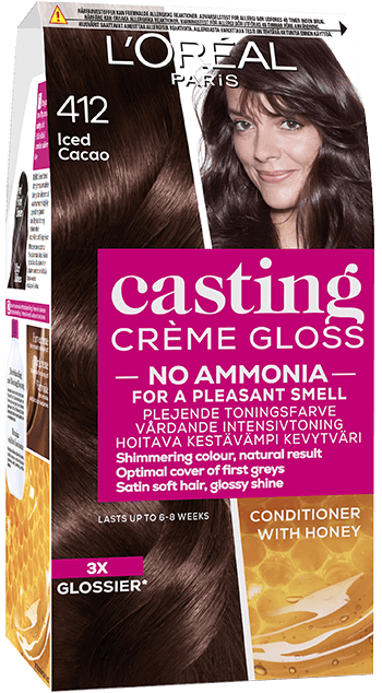 Hårfarge 412 iset kokos castingkrem gloss produktbilde